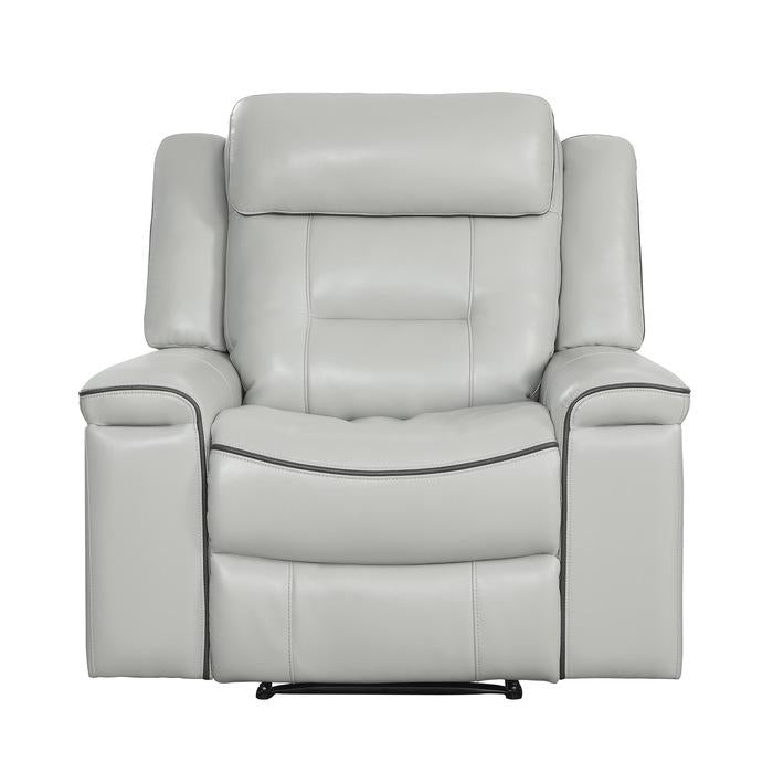 Darwan Lay Flat Recliner in Light Gray - Furniture 4 Less Outlet (Salinas,CA)