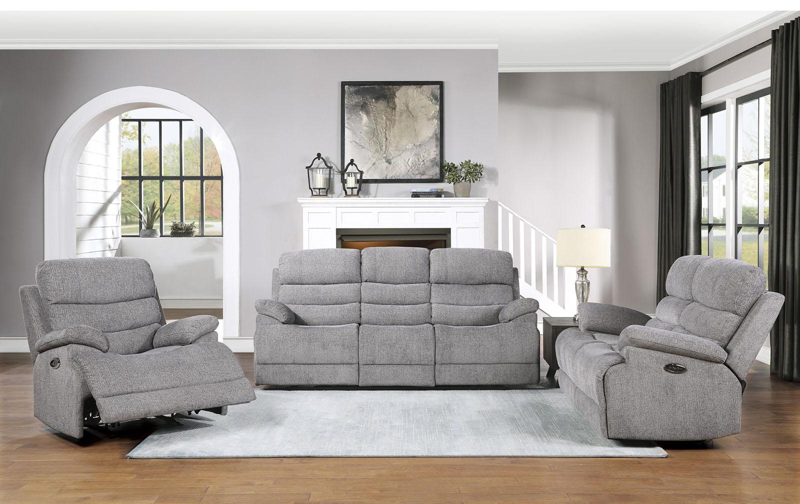 Sherbrook Glider Reclining Chair in Gray - Furniture 4 Less Outlet (Salinas,CA)