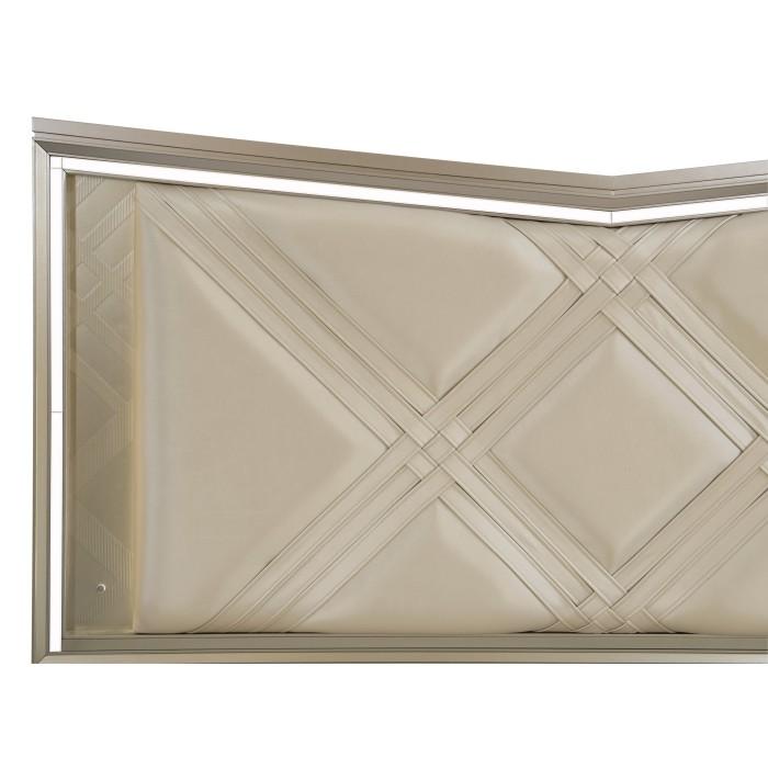 Bijou (3) Queen Platform Bed with LED Lighting and Footboard Storage - Furniture 4 Less Outlet (Salinas,CA)