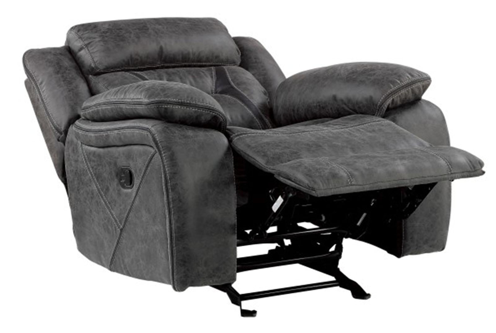 Madrona Hill Glider Reclining Chair in Gray 9989GY-1 - Furniture 4 Less Outlet (Salinas,CA)