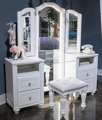 Kozlani Vanity with Mirror - Furniture 4 Less Outlet (Salinas,CA)