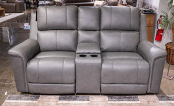 Bleckley Power Reclining Loveseat with Console - Furniture 4 Less Outlet (Salinas,CA)