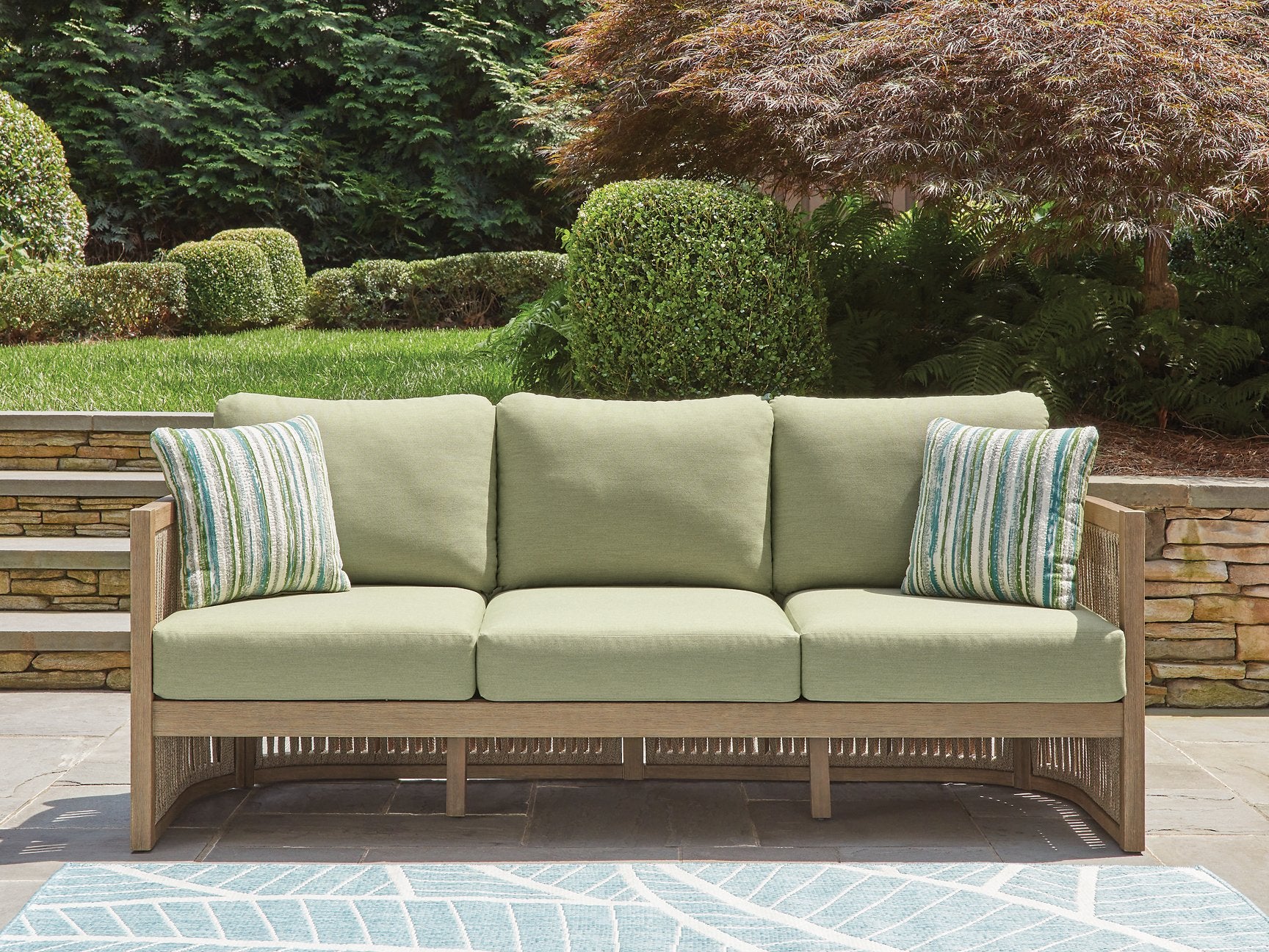 Serena Shores Outdoor Sofa with Cushion - Furniture 4 Less Outlet (Salinas,CA)