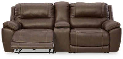 Dunleith Power Reclining Loveseat with Console - Furniture 4 Less Outlet (Salinas,CA)