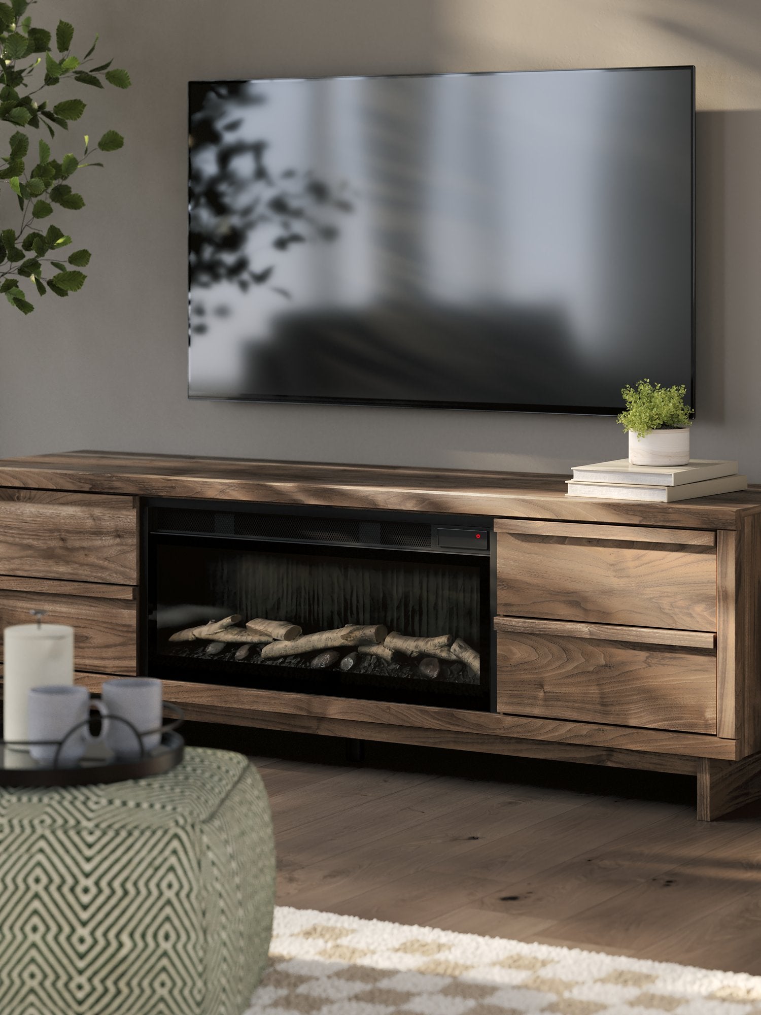 Zadilyn 72" TV Stand with Electric Fireplace - Furniture 4 Less Outlet (Salinas,CA)