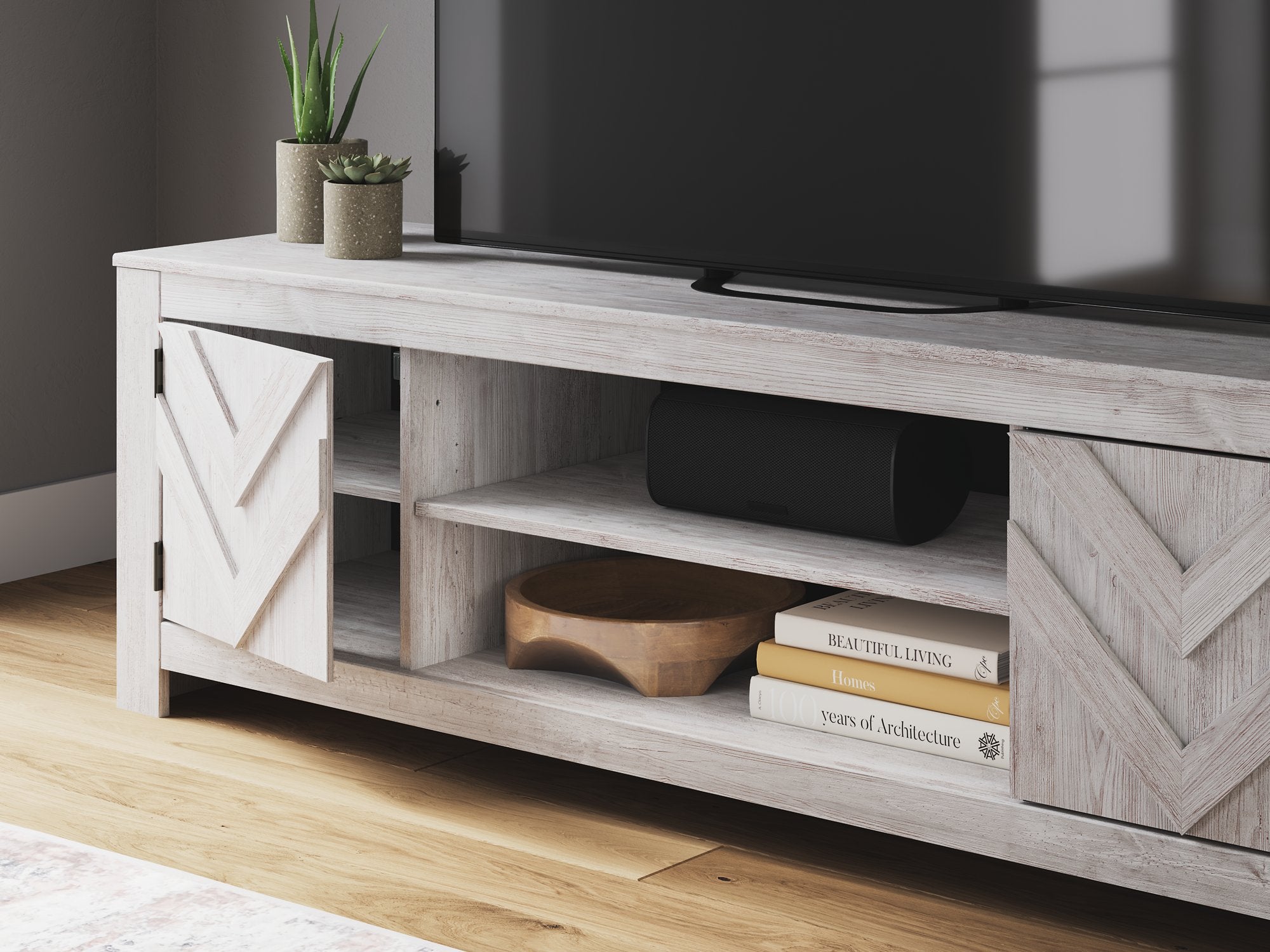 Cayboni 71" TV Stand with Electric Fireplace - Furniture 4 Less Outlet (Salinas,CA)