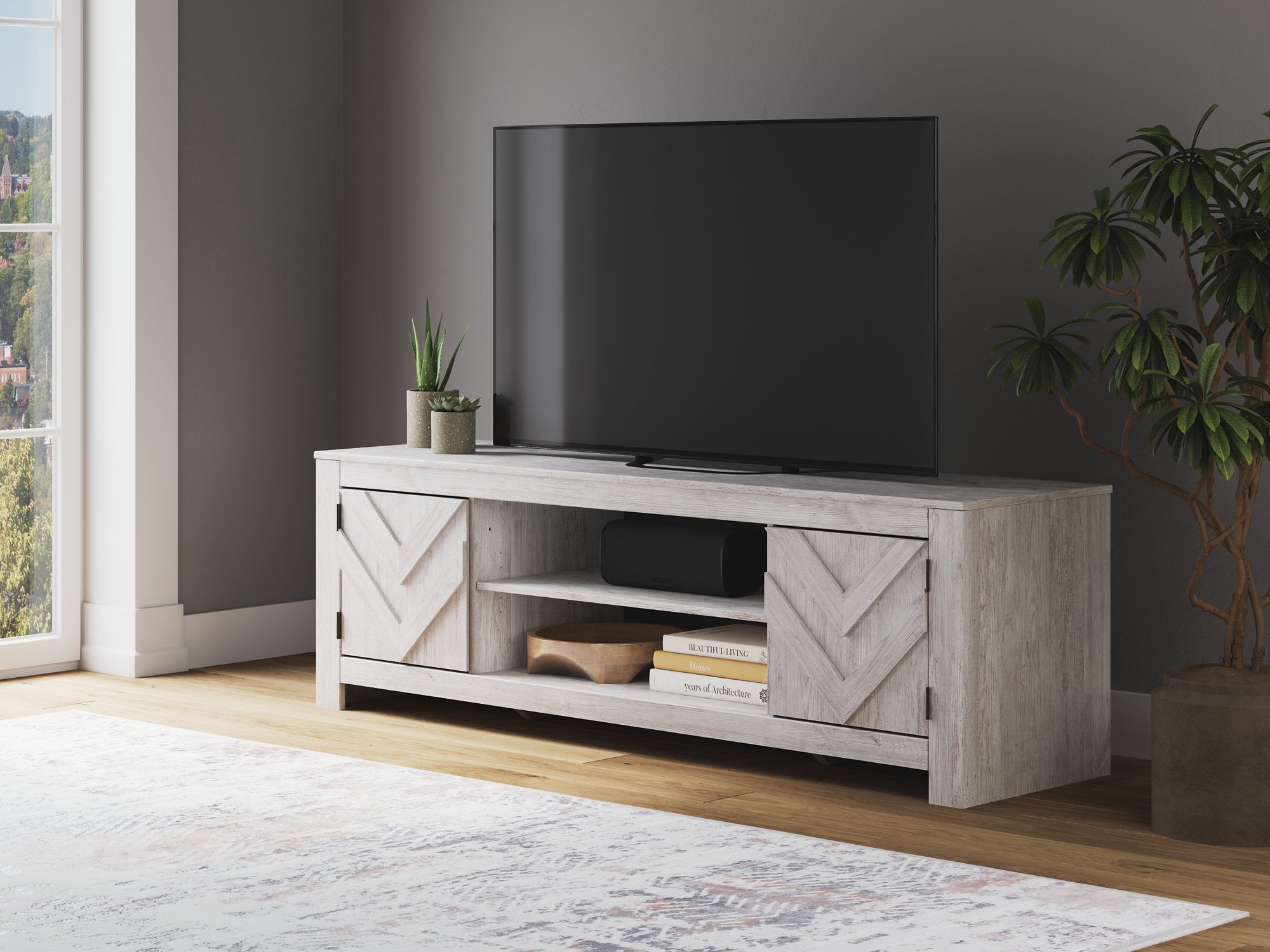 Cayboni 71" TV Stand with Electric Fireplace - Furniture 4 Less Outlet (Salinas,CA)