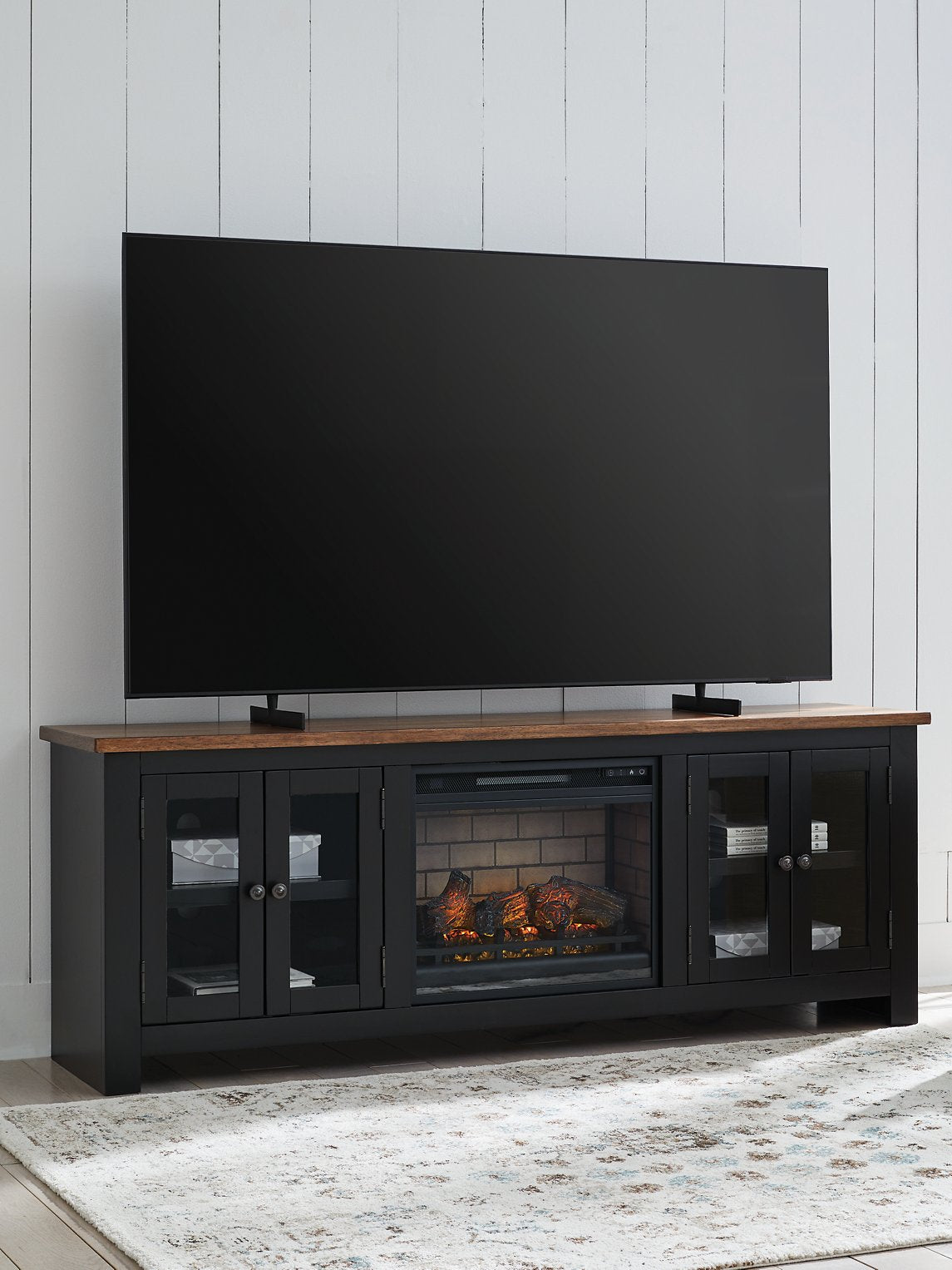 Wildenauer 76" TV Stand with Electric Fireplace - Furniture 4 Less Outlet (Salinas,CA)