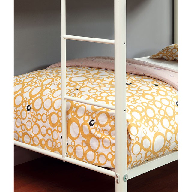 Rainbow Twin/Twin Bunk Bed Black, Silver, & White - Furniture 4 Less Outlet (Salinas,CA)