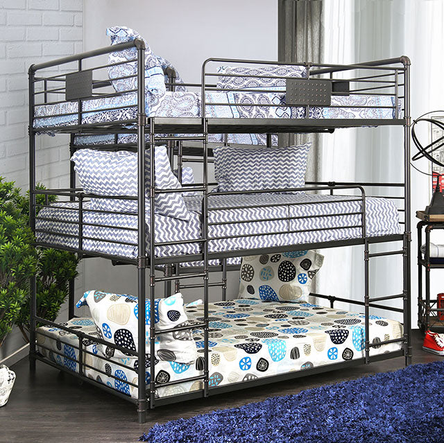 Olga I Antique Black Full/Full Bunk Bed - Furniture 4 Less Outlet (Salinas,CA)