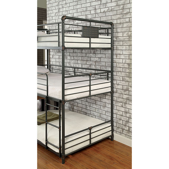 Olga I Antique Black Full/Full Bunk Bed - Furniture 4 Less Outlet (Salinas,CA)