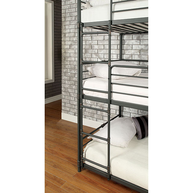 Olga I Antique Black Full/Full Bunk Bed - Furniture 4 Less Outlet (Salinas,CA)