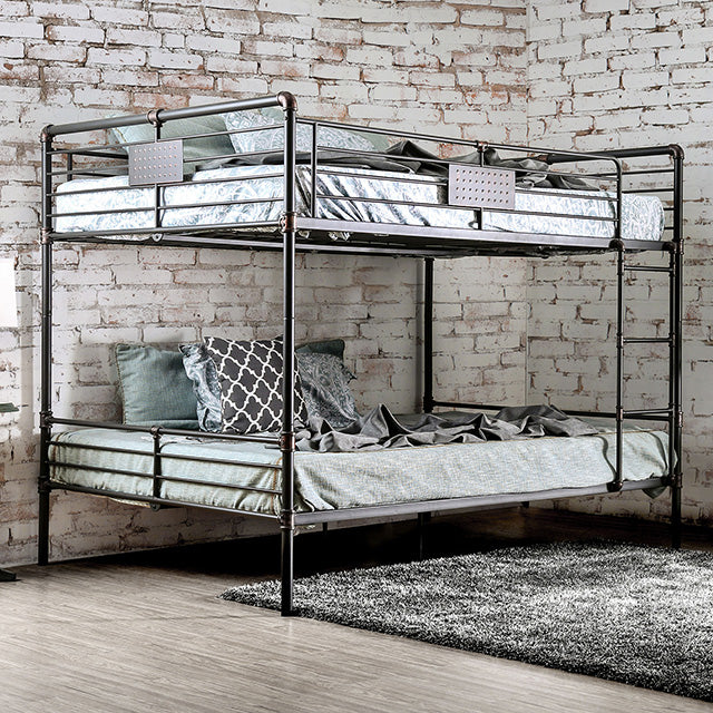 Olga I Antique Black Full/Full Bunk Bed - Furniture 4 Less Outlet (Salinas,CA)