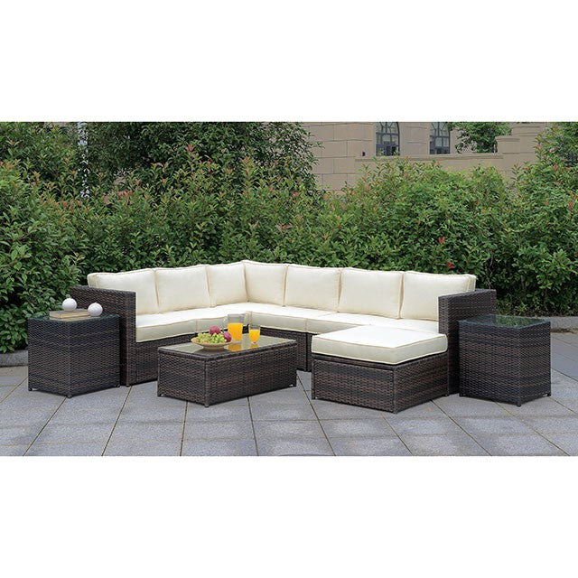 Ilona Brown/Beige Ottoman - Furniture 4 Less Outlet (Salinas,CA)