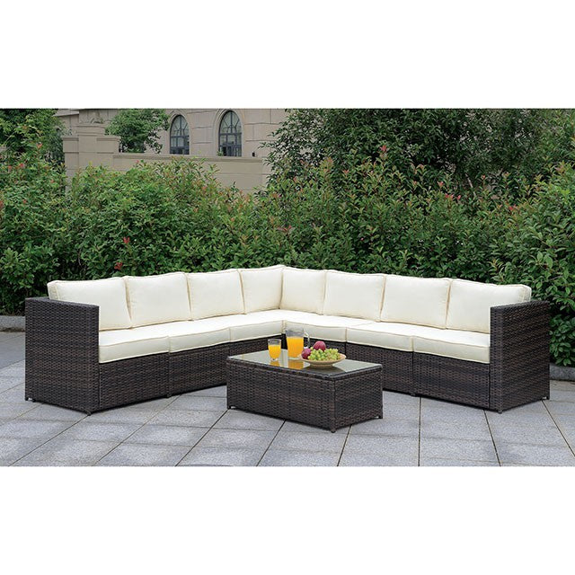 Ilona Brown/Beige Ottoman - Furniture 4 Less Outlet (Salinas,CA)