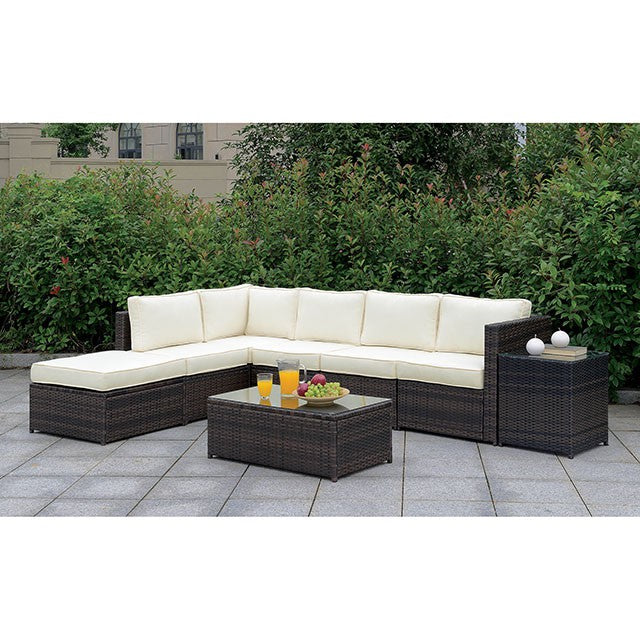 Ilona Brown/Beige Ottoman - Furniture 4 Less Outlet (Salinas,CA)