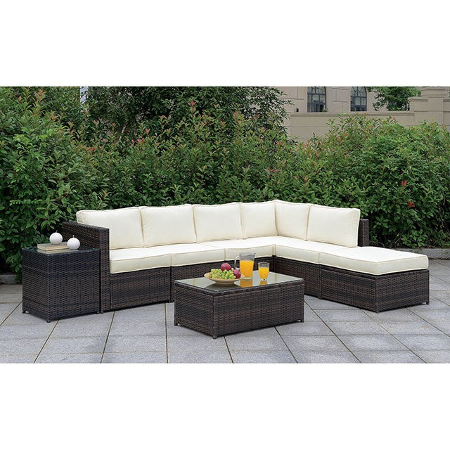 Ilona Brown/Beige Ottoman - Furniture 4 Less Outlet (Salinas,CA)
