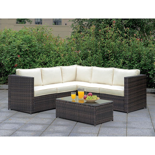 Ilona Brown/Beige Ottoman - Furniture 4 Less Outlet (Salinas,CA)