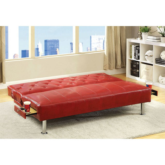 Farel Futon Sofa Red & White - Furniture 4 Less Outlet (Salinas,CA)