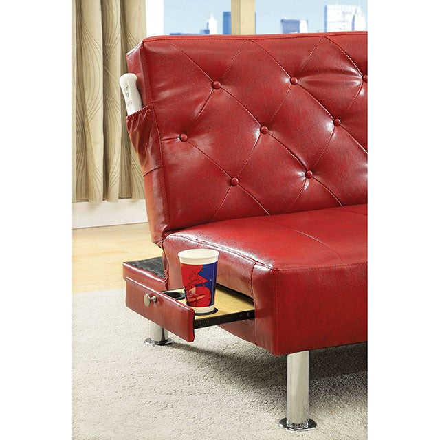 Farel Futon Sofa Red & White - Furniture 4 Less Outlet (Salinas,CA)