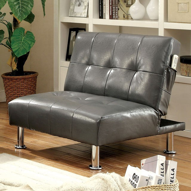 Bulle Chair Grey & Red - Furniture 4 Less Outlet (Salinas,CA)