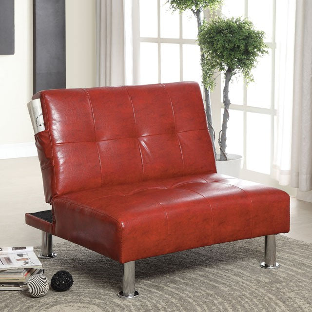 Bulle Chair Grey & Red - Furniture 4 Less Outlet (Salinas,CA)