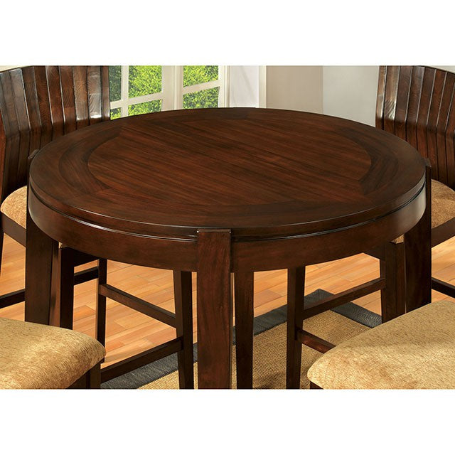 Ottawa Round Dining Table Brown - Furniture 4 Less Outlet (Salinas,CA)