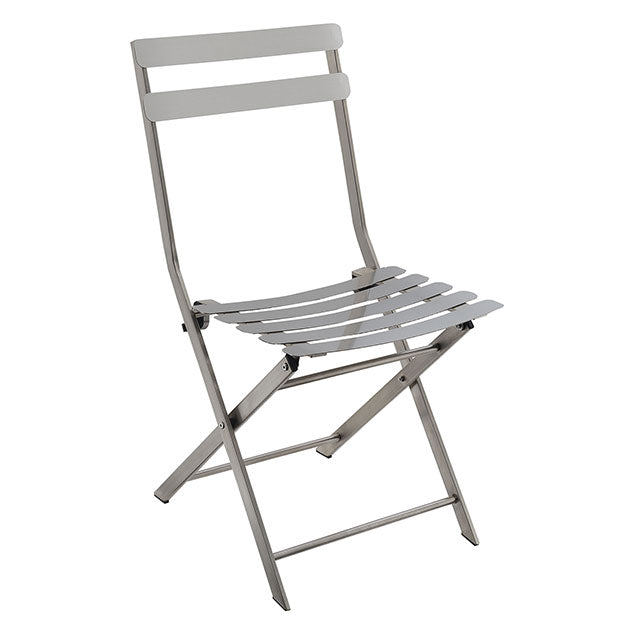 Lilah Stainless Folding Chair (2/Ctn) - Furniture 4 Less Outlet (Salinas,CA)