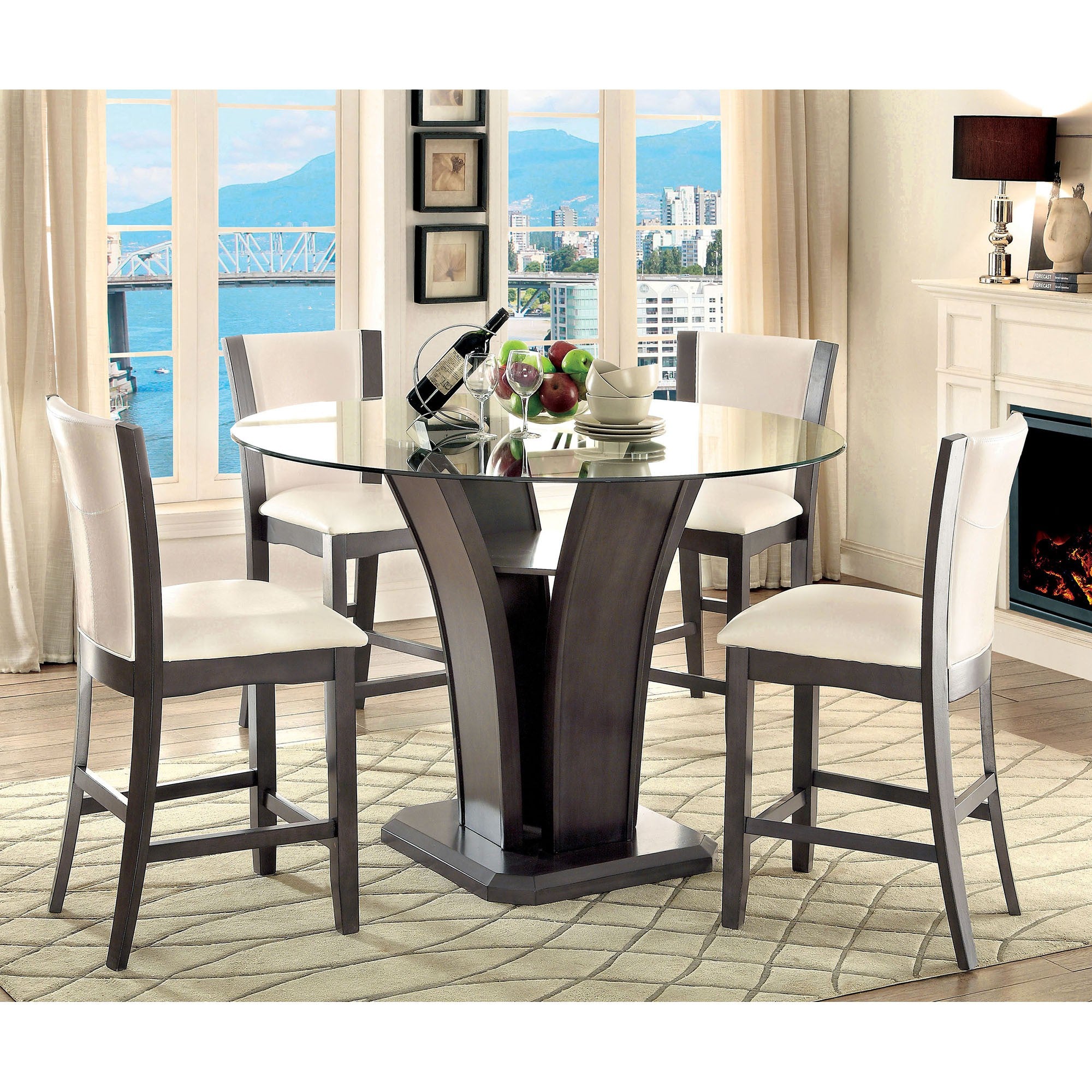 Manhattan 5 Pc Counter Ht Table Set - Furniture 4 Less Outlet (Salinas,CA)