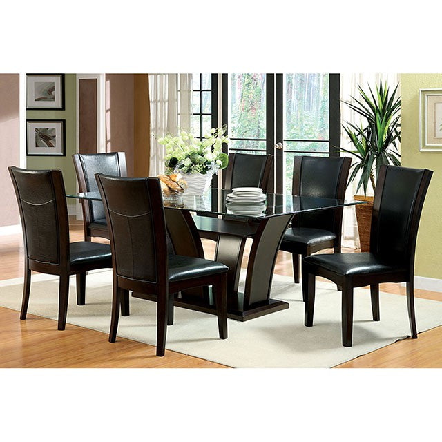 Manhattan 7 Pc Dining Table Set Cherry - Furniture 4 Less Outlet (Salinas,CA)