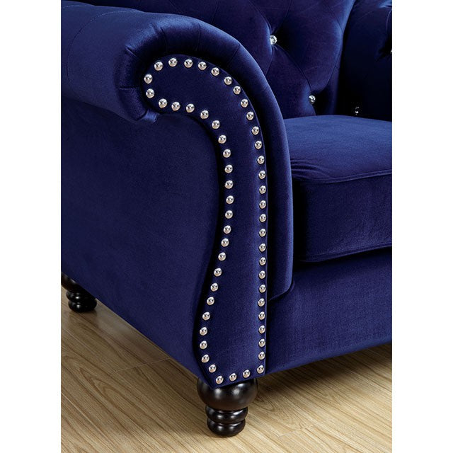 Jolanda Chair Blue & Grey - Furniture 4 Less Outlet (Salinas,CA)