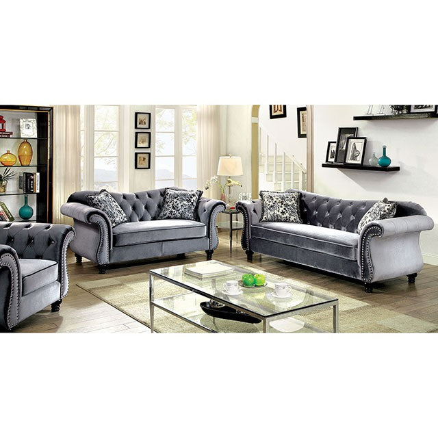 Jolanda Chair Blue & Grey - Furniture 4 Less Outlet (Salinas,CA)
