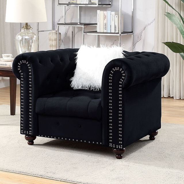 Giacomo Chair Black & Blue - Furniture 4 Less Outlet (Salinas,CA)