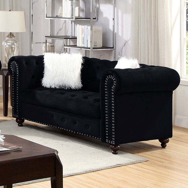 Giacomo Loveseat Black - Furniture 4 Less Outlet (Salinas,CA)