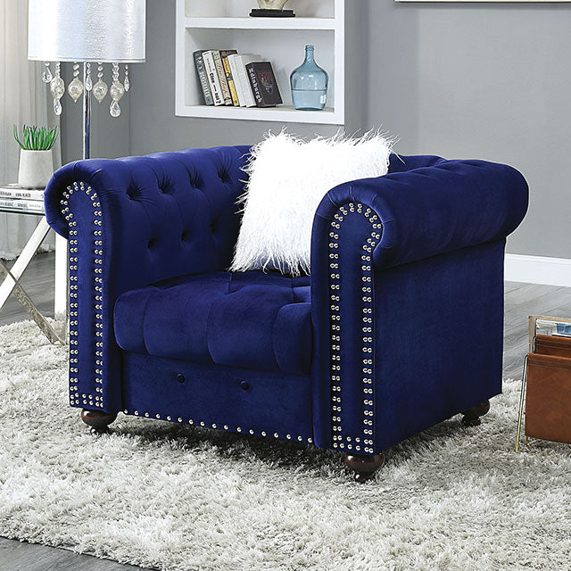 Giacomo Chair Black & Blue - Furniture 4 Less Outlet (Salinas,CA)