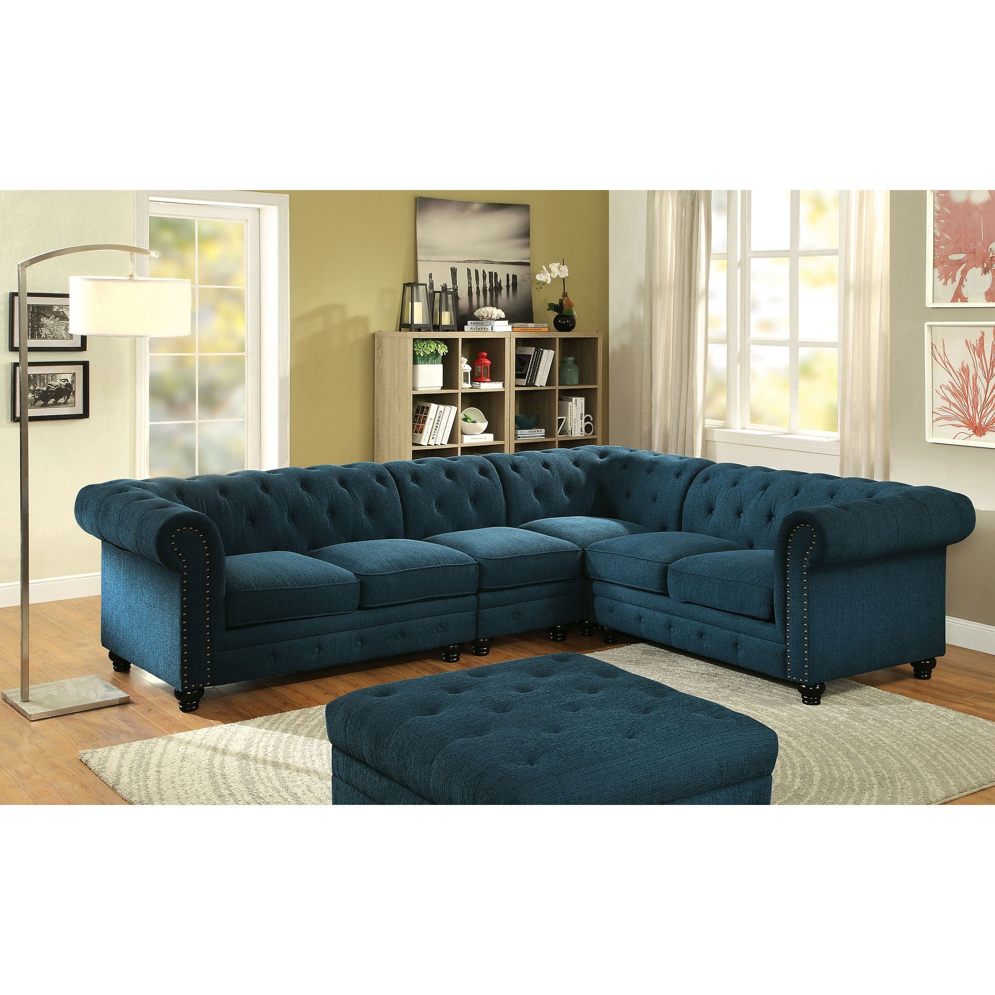 Stanford Armless Chair Teal - Furniture 4 Less Outlet (Salinas,CA)