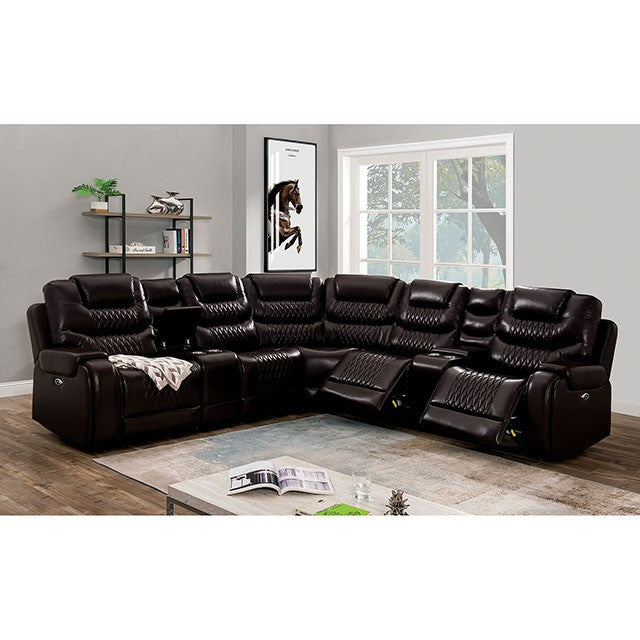 Mariah Power Sectional Brown - Furniture 4 Less Outlet (Salinas,CA)