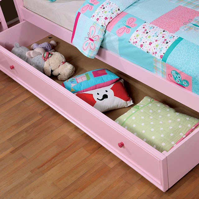 Diane Twin Bed Pink & Grey - Furniture 4 Less Outlet (Salinas,CA)
