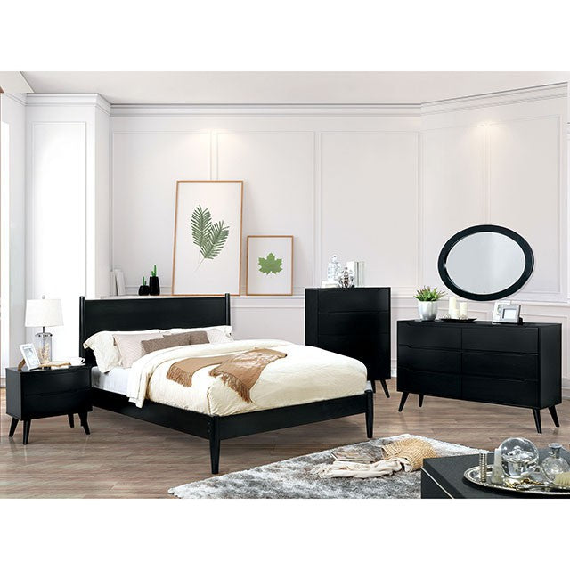 Lennart Bed Oak, Black, Gray, & White - Furniture 4 Less Outlet (Salinas,CA)