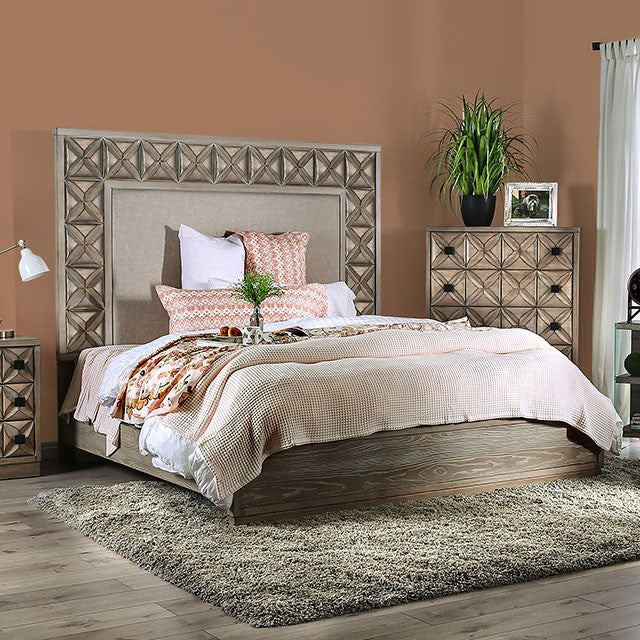 Markos Bed Oak - Furniture 4 Less Outlet (Salinas,CA)