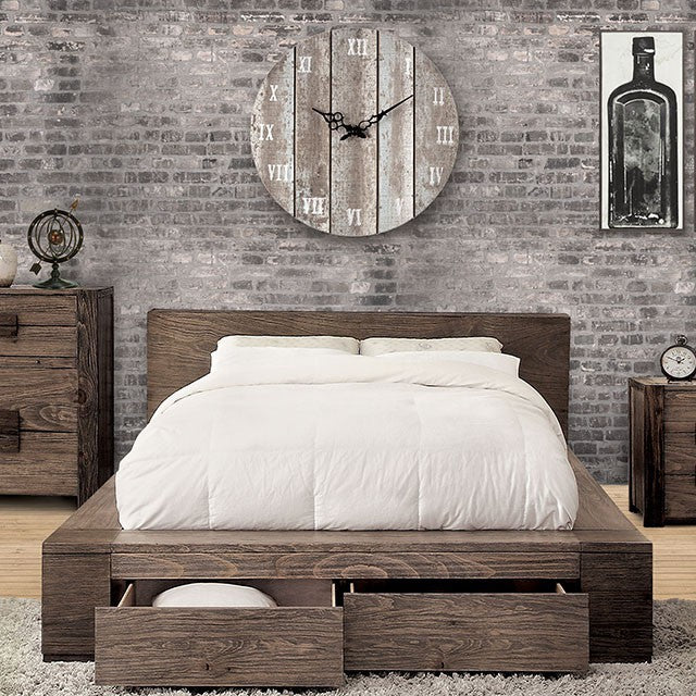 Janeiro Bed Brown & Grey - Furniture 4 Less Outlet (Salinas,CA)