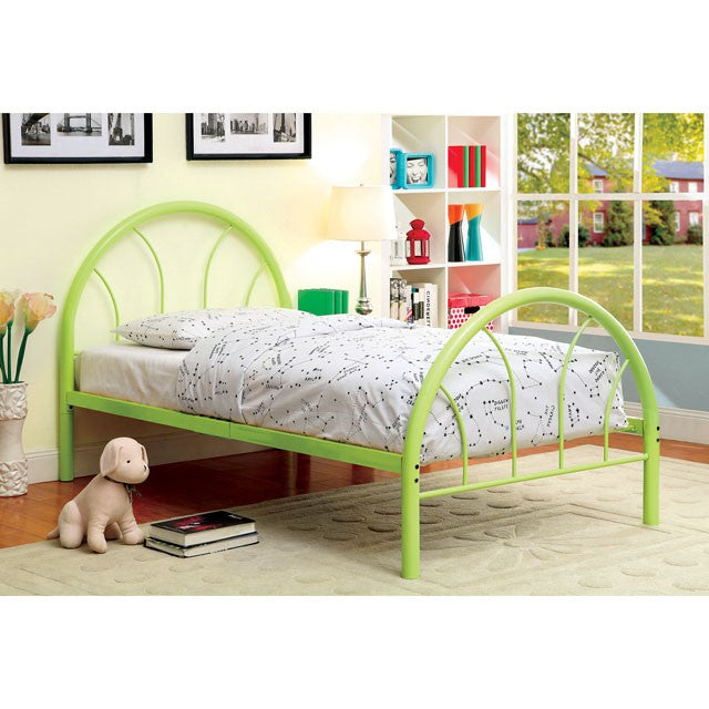 Rainbow Full Bed Black, White, Silver, Black, & Green - Furniture 4 Less Outlet (Salinas,CA)