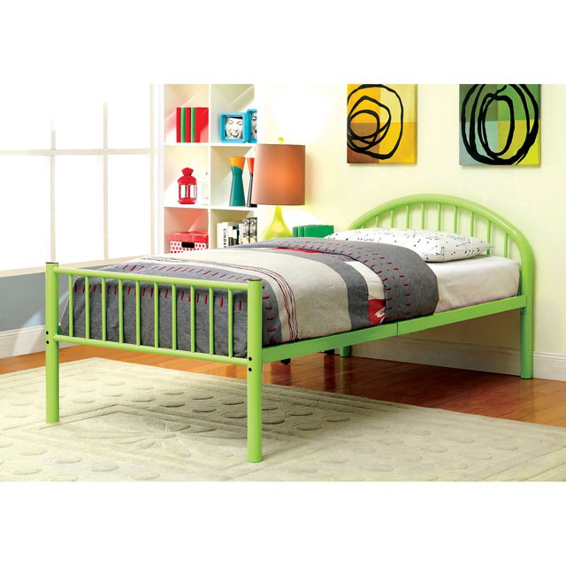 Rainbow Full Bed Black, White, Silver, Black, & Green - Furniture 4 Less Outlet (Salinas,CA)