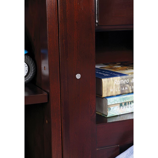 Pearland Twin Bed Cherry - Furniture 4 Less Outlet (Salinas,CA)