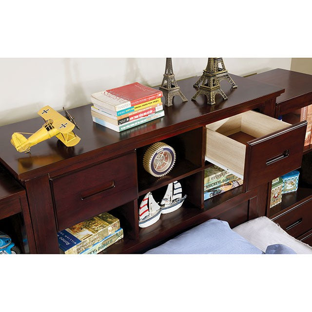 Pearland Twin Bed Cherry - Furniture 4 Less Outlet (Salinas,CA)
