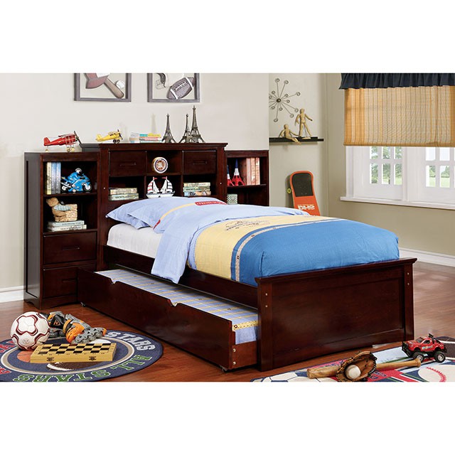 Pearland Twin Bed Cherry - Furniture 4 Less Outlet (Salinas,CA)