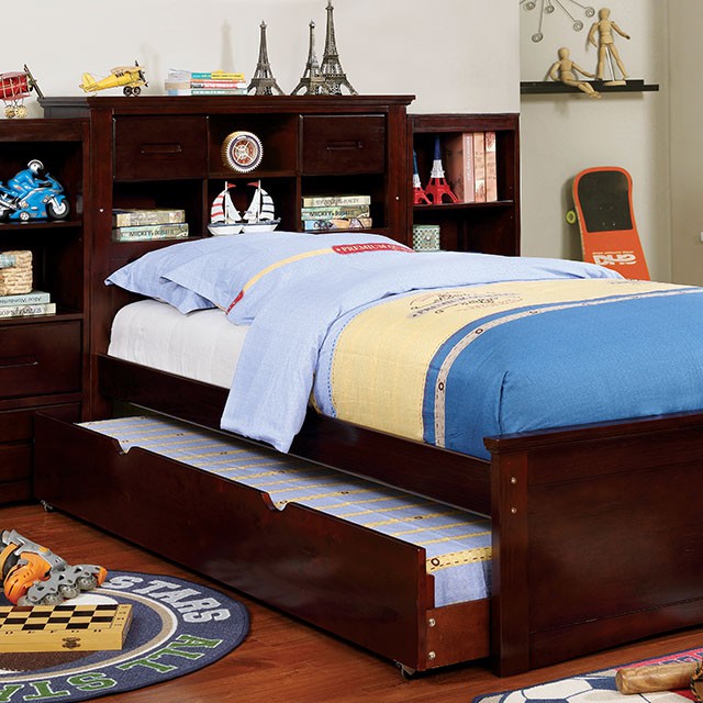 Pearland Twin Bed Cherry - Furniture 4 Less Outlet (Salinas,CA)