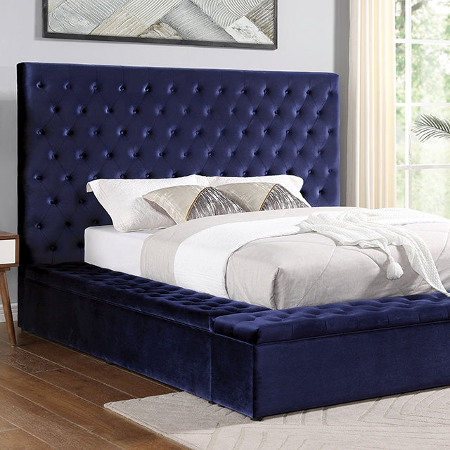 Davida Queen Bed Blue - Furniture 4 Less Outlet (Salinas,CA)