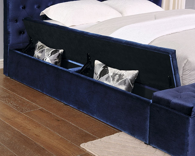 Davida Queen Bed Blue - Furniture 4 Less Outlet (Salinas,CA)
