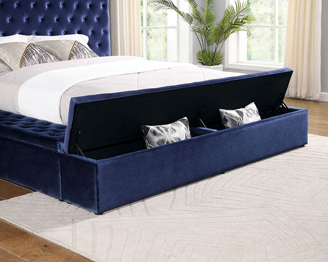 Davida Queen Bed Blue - Furniture 4 Less Outlet (Salinas,CA)